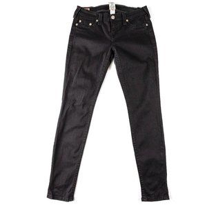 Womens True Religion "Casey" Skinny Black Stretch Jeans Size 10/30"
